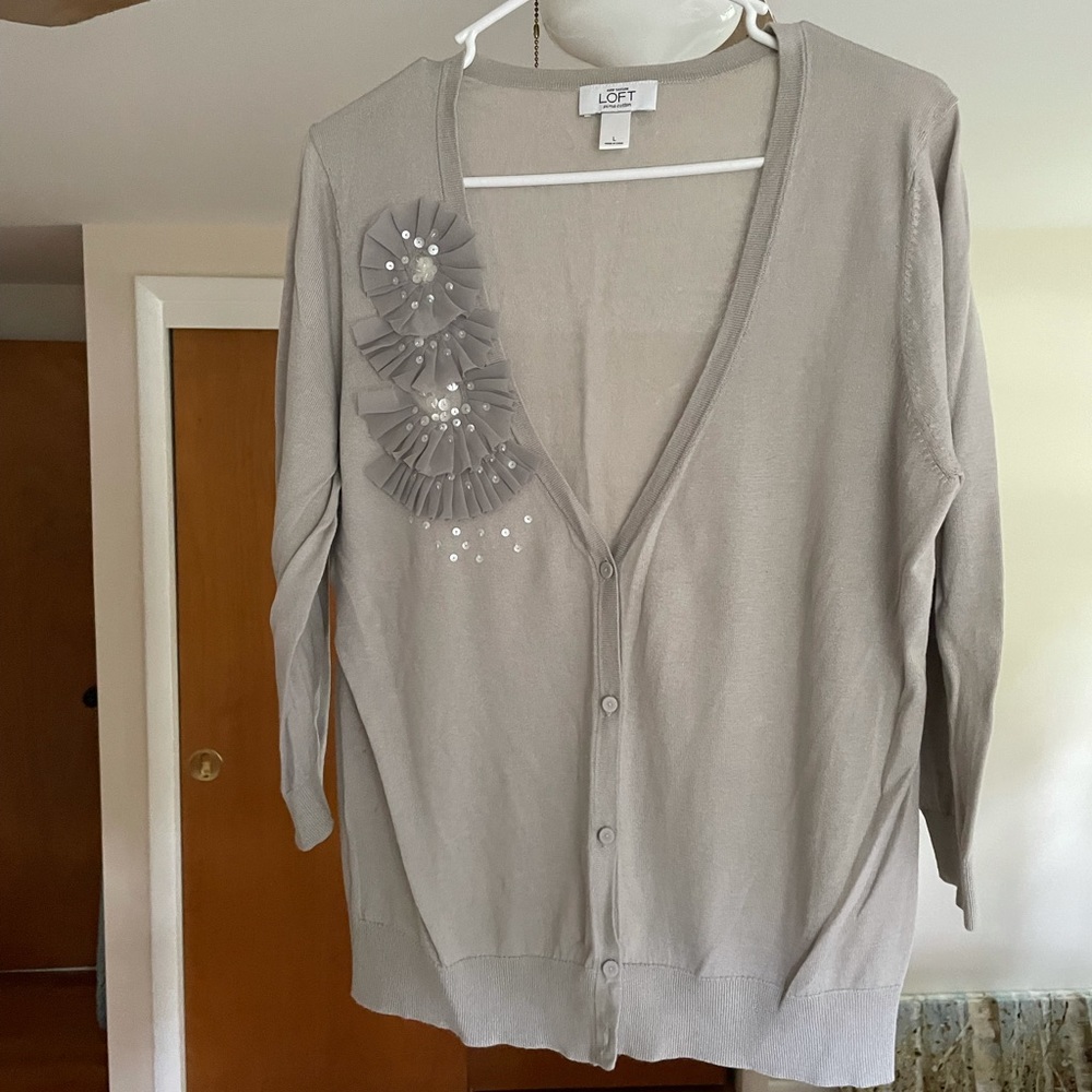 Ann Taylor LOFT Embellished Cardigan